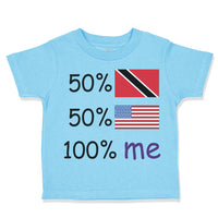 Toddler Clothes 50%Trinidad 50% American 100% Me Toddler Shirt Cotton