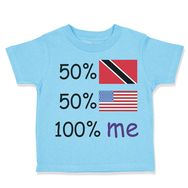 Toddler Clothes 50%Trinidad 50% American 100% Me Toddler Shirt Cotton