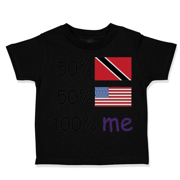 Toddler Clothes 50%Trinidad 50% American 100% Me Toddler Shirt Cotton