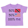 Toddler Clothes 50%Trinidad 50% American 100% Me Toddler Shirt Cotton