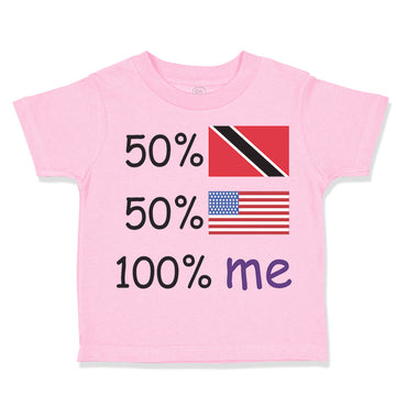 Toddler Clothes 50%Trinidad 50% American 100% Me Toddler Shirt Cotton