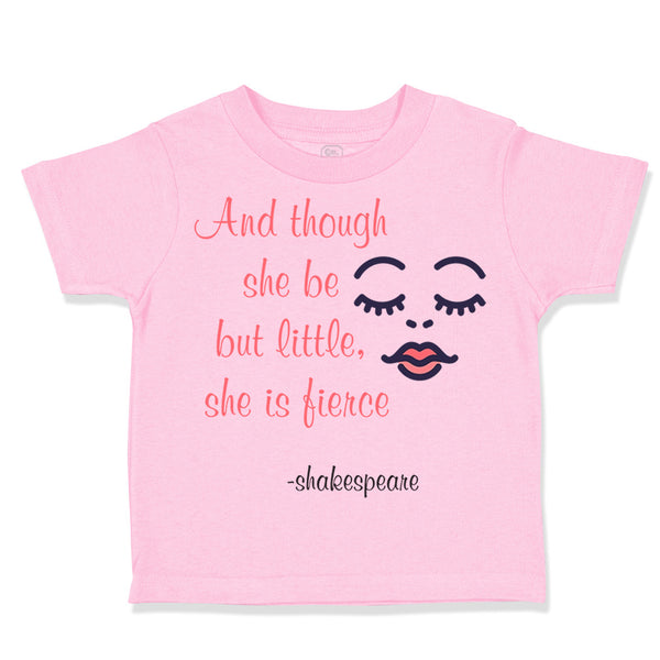 Toddler Girl Clothes Though She but Little Fierce Girl Power Style F Cotton
