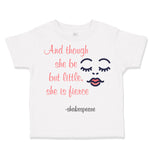 Toddler Girl Clothes Though She but Little Fierce Girl Power Style F Cotton