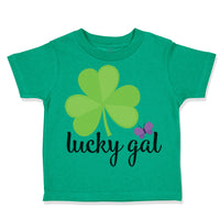 Toddler Clothes Lucky Gal" Shamrock St Patrick's Irish Funny Humor Toddler Shirt