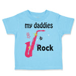 Toddler Clothes My Daddies Rock Rainbow Guitar Dad Father's Day Toddler Shirt