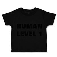 Toddler Clothes Human Level 1 Gamer Geek Nerd Funny Humor Toddler Shirt Cotton
