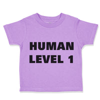 Toddler Clothes Human Level 1 Gamer Geek Nerd Funny Humor Toddler Shirt Cotton