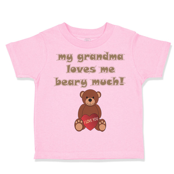 Toddler Clothes My Grandma Loves Me Beary Much! Grandmother Grandma Cotton