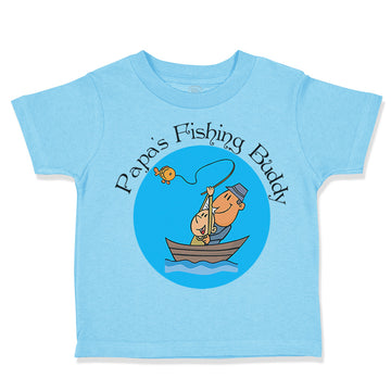 Toddler Clothes Papa's Fishing Buddy Fisherman Dad Father's Day Toddler Shirt