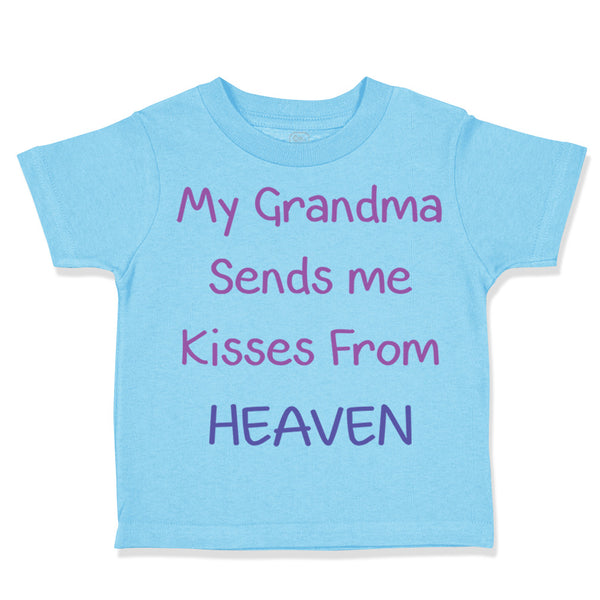 Toddler Clothes My Grandma Sends Me Kisses from Heaven Grandmother Toddler Shirt