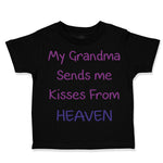 Toddler Clothes My Grandma Sends Me Kisses from Heaven Grandmother Toddler Shirt