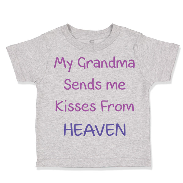 Toddler Clothes My Grandma Sends Me Kisses from Heaven Grandmother Toddler Shirt