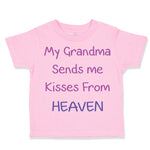 Toddler Clothes My Grandma Sends Me Kisses from Heaven Grandmother Toddler Shirt