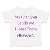 Toddler Clothes My Grandma Sends Me Kisses from Heaven Grandmother Toddler Shirt