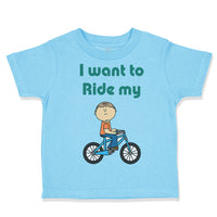 Cute Toddler Clothes I Want to Ride My Bike Toddler Shirt Baby Clothes Cotton