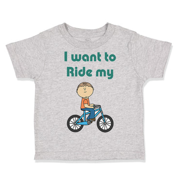 Cute Toddler Clothes I Want to Ride My Bike Toddler Shirt Baby Clothes Cotton