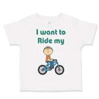 Cute Toddler Clothes I Want to Ride My Bike Toddler Shirt Baby Clothes Cotton