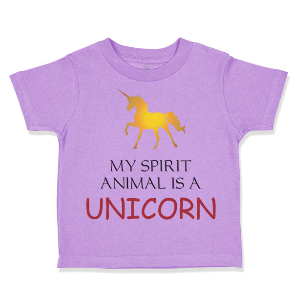 Toddler Girl Clothes My Spirit Animal Is A Unicorn Funny Humor Toddler Shirt