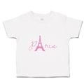 Toddler Girl Clothes Paris Eiffel Tower Pink Alphabet & Monograms Love Cotton