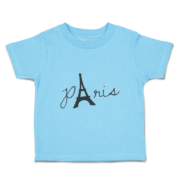 Toddler Clothes Paris Eiffel Tower Black Alphabet & Monograms Love Toddler Shirt