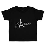 Toddler Clothes Paris Eiffel Tower Black Alphabet & Monograms Love Toddler Shirt
