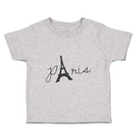 Toddler Clothes Paris Eiffel Tower Black Alphabet & Monograms Love Toddler Shirt