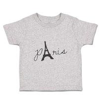 Toddler Clothes Paris Eiffel Tower Black Alphabet & Monograms Love Toddler Shirt
