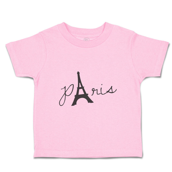 Toddler Clothes Paris Eiffel Tower Black Alphabet & Monograms Love Toddler Shirt