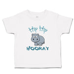 Toddler Clothes Baby Hippo Hippopotamus Hip Hip Hooray White Animals Zoo Cotton