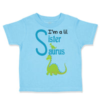 Toddler Clothes Green Dinosaur Dino Little Sister Saurus Toddler Shirt Cotton