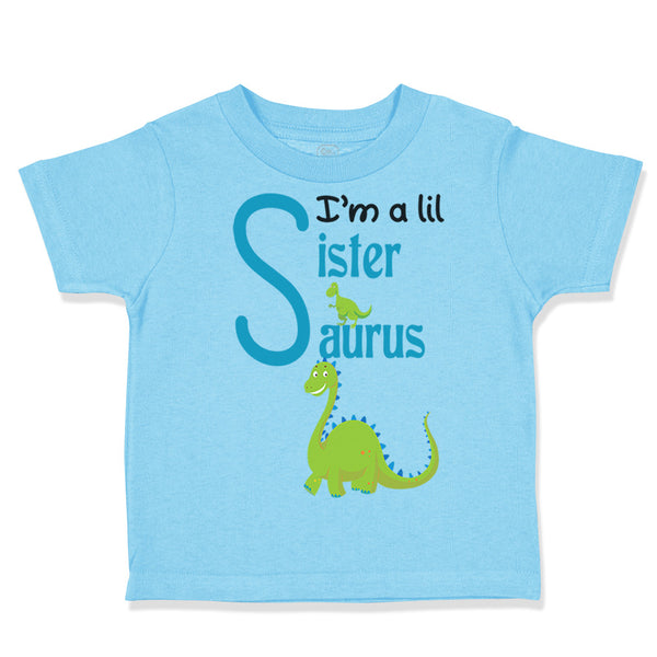 Toddler Clothes Green Dinosaur Dino Little Sister Saurus Toddler Shirt Cotton