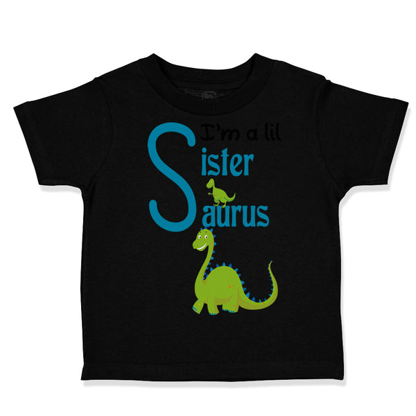 Toddler Clothes Green Dinosaur Dino Little Sister Saurus Toddler Shirt Cotton