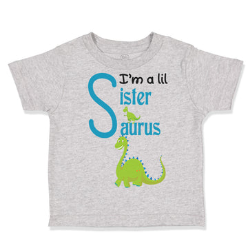 Toddler Clothes Green Dinosaur Dino Little Sister Saurus Toddler Shirt Cotton