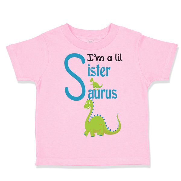 Toddler Clothes Green Dinosaur Dino Little Sister Saurus Toddler Shirt Cotton