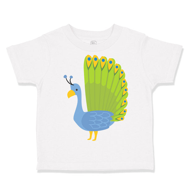 Toddler Clothes Peacock Spread Tail Zoo Funny Toddler Shirt Baby Clothes Cotton