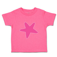 Toddler Girl Clothes Hot Pink Starfish Nature Ocean & Beach Toddler Shirt Cotton
