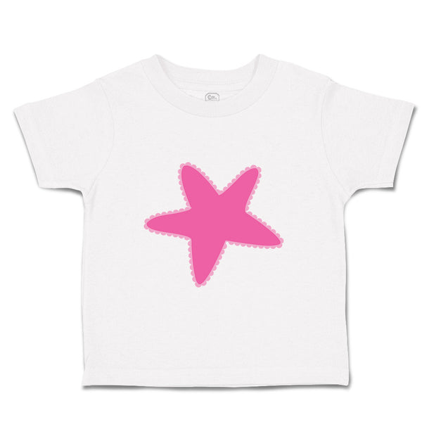 Toddler Girl Clothes Hot Pink Starfish Nature Ocean & Beach Toddler Shirt Cotton