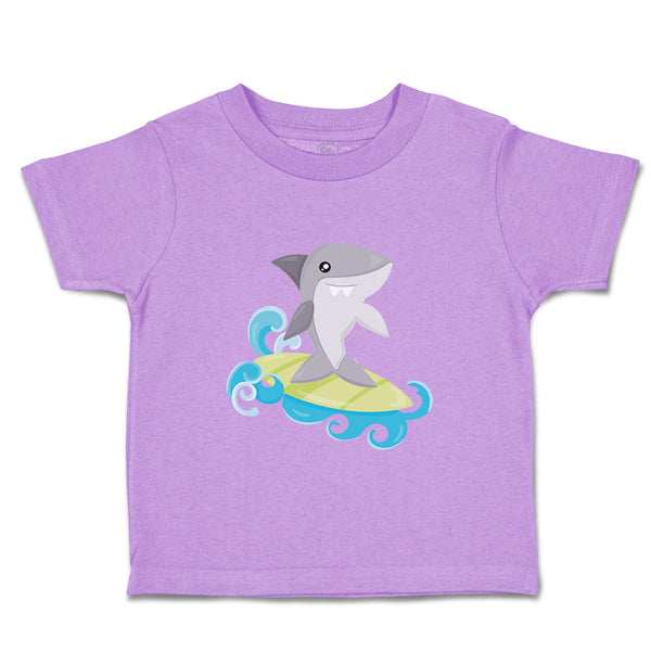 Toddler Clothes Shark Surfing Animals Ocean Toddler Shirt Baby Clothes Cotton