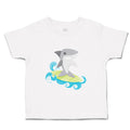 Toddler Clothes Shark Surfing Animals Ocean Toddler Shirt Baby Clothes Cotton