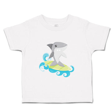 Toddler Clothes Shark Surfing Animals Ocean Toddler Shirt Baby Clothes Cotton