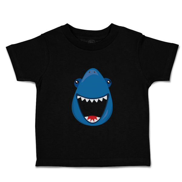 Toddler Clothes Navy Shark Face Animals Ocean Toddler Shirt Baby Clothes Cotton