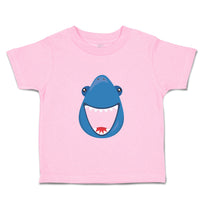 Toddler Clothes Navy Shark Face Animals Ocean Toddler Shirt Baby Clothes Cotton