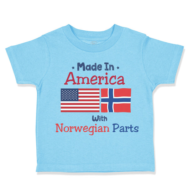 Toddler Clothes Made in America with Norwegian Parts Funny Toddler Shirt Cotton
