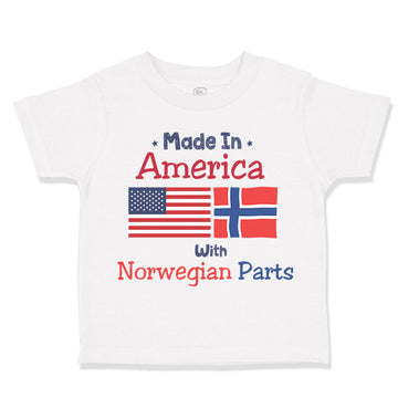 Toddler Clothes Made in America with Norwegian Parts Funny Toddler Shirt Cotton