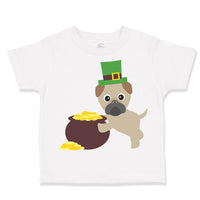 Irish Cute Pot of Gold Pug Leprechaun St Patrick's St Patty Shamrock Clover