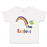 Toddler Clothes Rainbow I Poop Rainbows Funny Humor Toddler Shirt Cotton