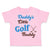 Toddler Clothes Daddy's Little Golf Buddy Golfing Dad Father's Day Toddler Shirt