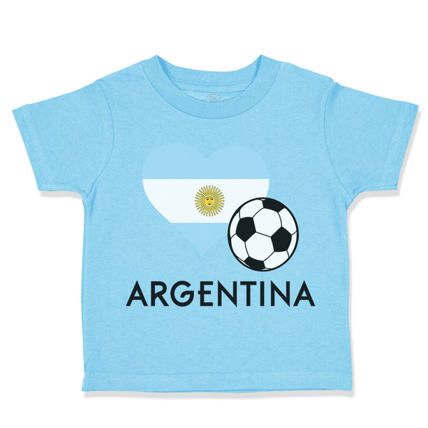 Toddler Clothes Argentinian Soccer Argentina Football Toddler Shirt Cotton