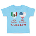 Toddler Clothes 50% Mexican 50% American = 100% Cute Toddler Shirt Cotton