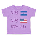 Toddler Clothes 50% Honduran + 50% Usa = 100% Me Toddler Shirt Cotton